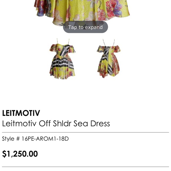 LEITMOTIV Leitmotiv Off Shoulder Sea Dress shimmer party cocktail sz 42 2 - Picture 8 of 8